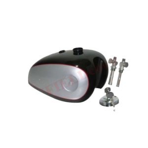 New Bsa Goldstar A7 A10 Black Silver 4 Gal Petrol Fuel Tank With Taps & Cap