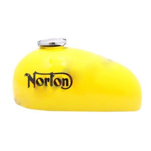Alloy Petrol Fuel Tank + Chrome Cap Norton Hi-rider Yellow Painted