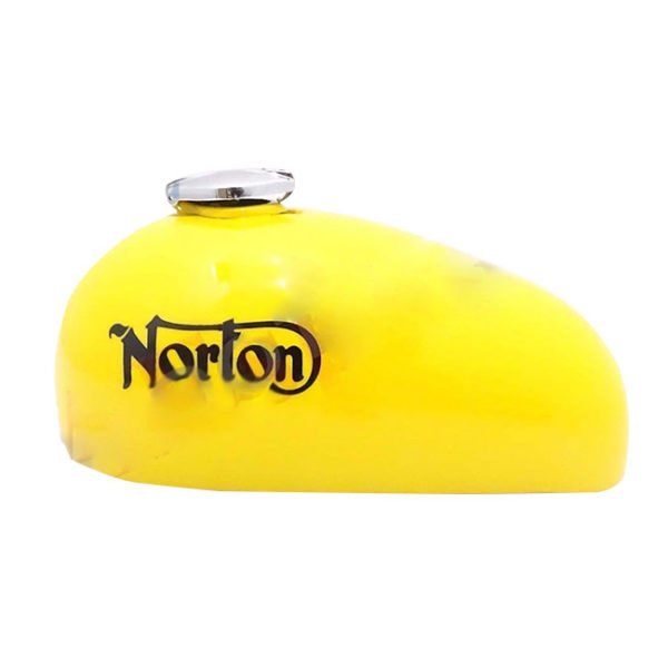 Alloy Petrol Fuel Tank + Chrome Cap Norton Hi-rider Yellow Painted