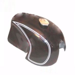 New BMW Hoske Heinrich Petrol Tank Steel Black Painted White Stripe 10-12 Gallon