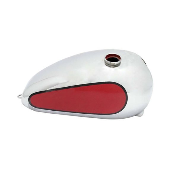 83-1798R Chrome Plated Red Paint Triumph T120 TR6 Petrol Fuel Tank 2.5 Gallon