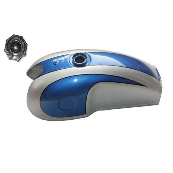 New Benelli Mojave Cafe Racer 260 360 Blue Silver Petrol Fuel Gas Tank With Cap