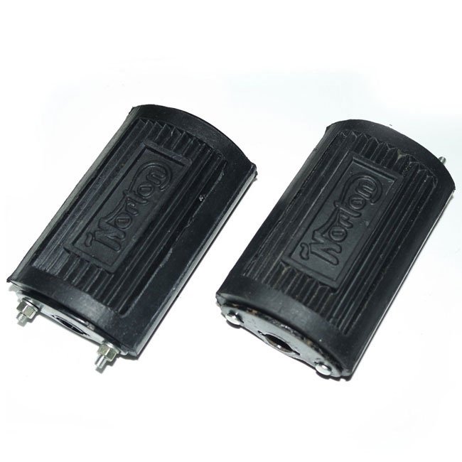 Norton-Logo-Embossed-Complete-Footrest-Set-For-Norton-16H-Model-19-ETC