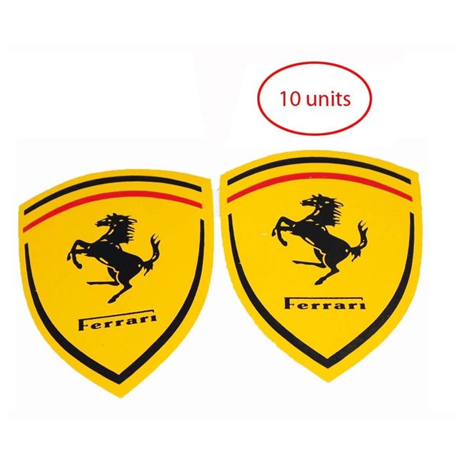 Prancing-Horse-Yellow-Black-Paper-Sticker