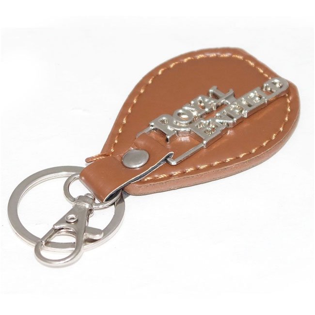Royal-Enfield-Logo-Faux-Leather-Locking-Keyring