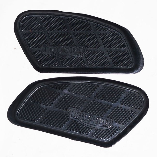Triumph-500-T100-650-TR6-T120-Fuel-Tank-Knee-Pad-Rubber-Grip-Set-Bonneville
