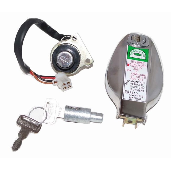 Yamaha-RX-100-Lock-Set-Locking-Fuel-Tank-Cap-Ignition-Switch-Steering-Lock